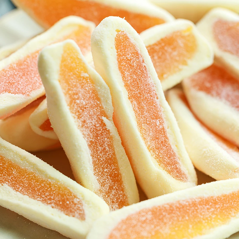 奶呼呼！寻脆记奶芙黄桃手工网红零食黄桃奶糕黄桃条水果干果脯
