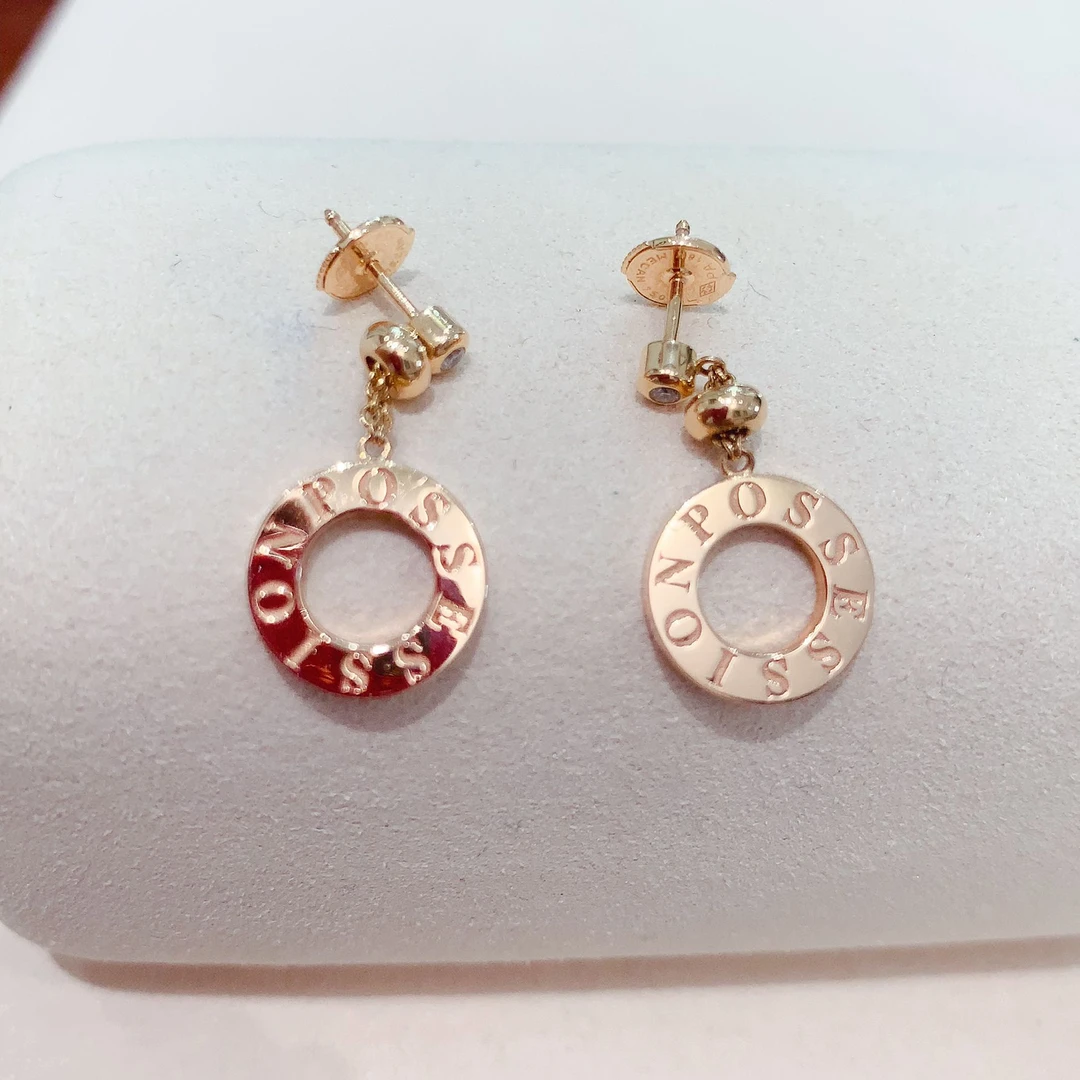 99新 Piaget/伯爵  耳饰/18kl玫瑰金/盒证