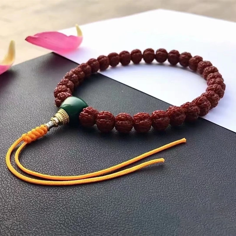 【已包浆】机刷玉化树王小金刚菩提手串男女念珠手持五瓣文玩手串