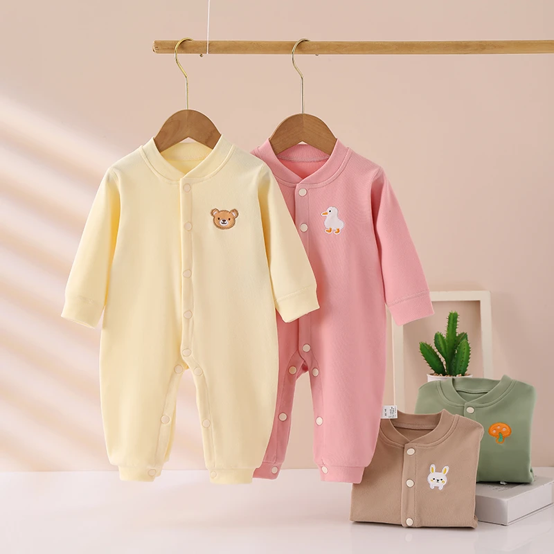 婴儿德绒连体衣秋冬季保暖加厚款衣服宝宝打底衣发热内穿睡衣无骨