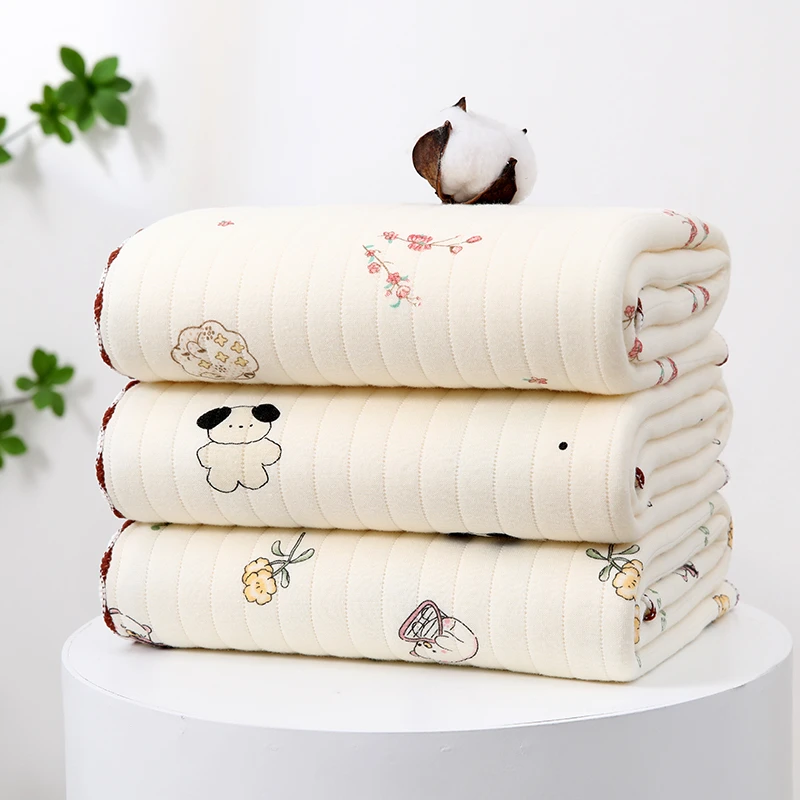 新生儿三层保暖包单婴儿抱毯产房秋冬厚包巾纯棉初生宝宝全棉抱被