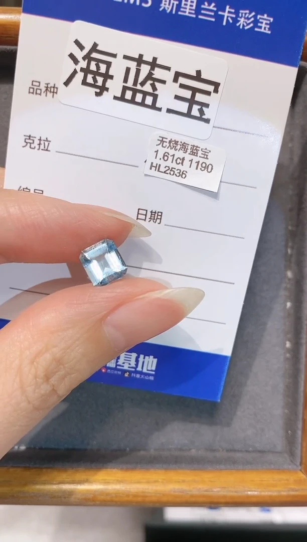 【闪购商品】海蓝宝石耳坠未镶嵌1.61ct HL2536