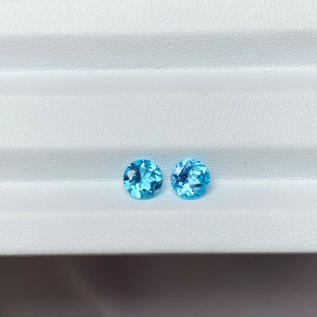 HH GEMS 惊喜福利价 托帕石 裸石对子 1.7ct+ HL5624  圆形