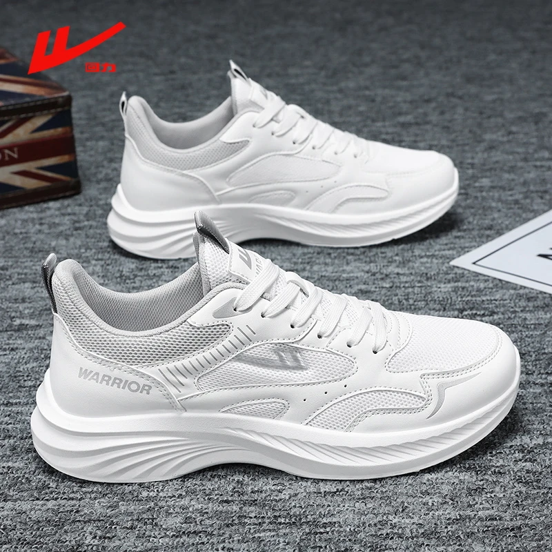 回力男鞋运动鞋2025新款春季网面透气减震跑步鞋白色休闲软底潮鞋