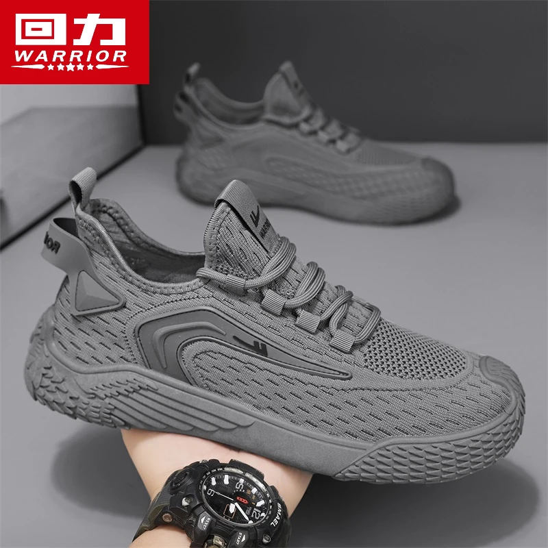 回力网面男鞋2025冬季薄款飞织防臭网鞋男士运动休闲轻便工作潮鞋
