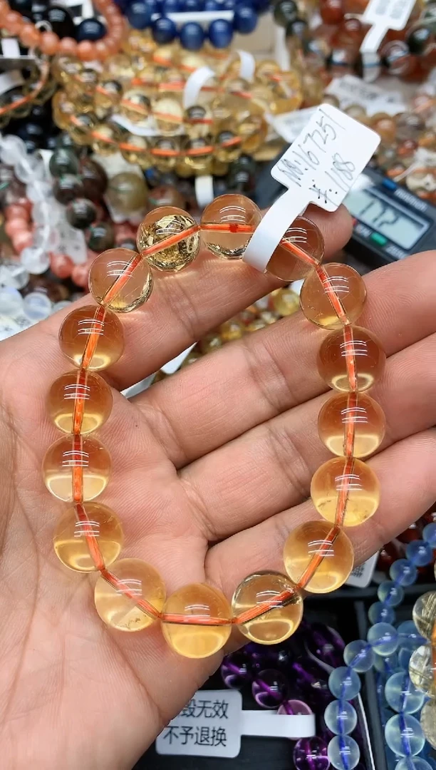 【闪购商品】水晶手链未镶嵌40 碧玺 7.6mm