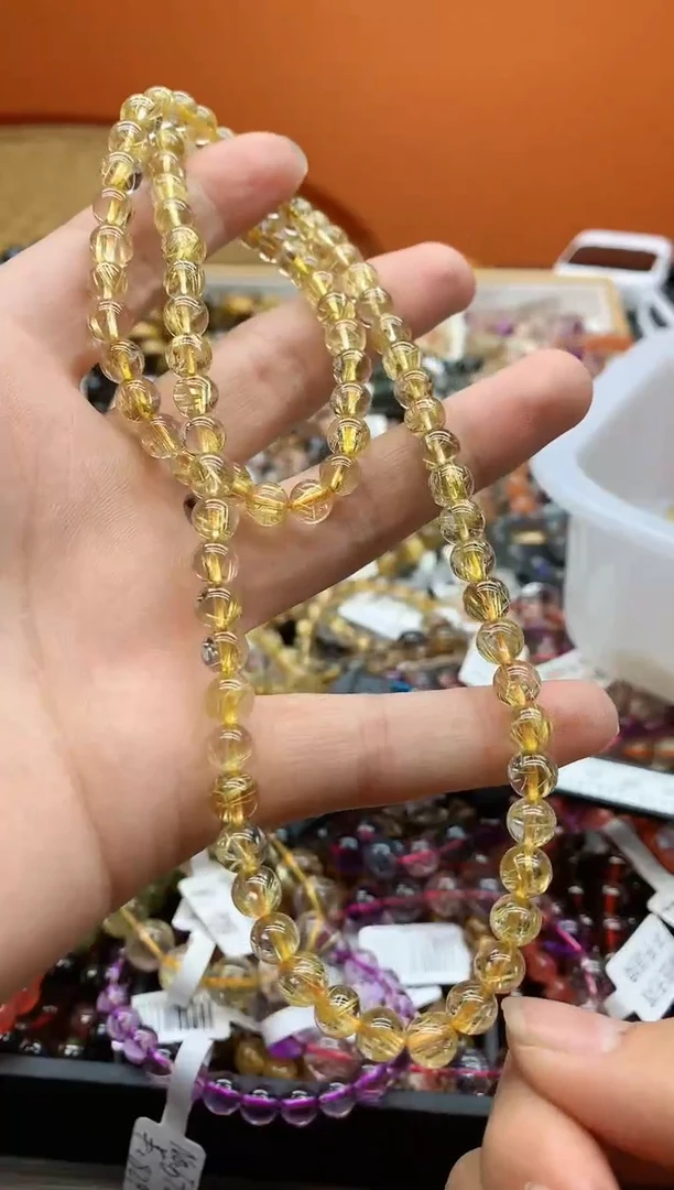 【闪购商品】水晶手链未镶嵌27 金发 6.9mm