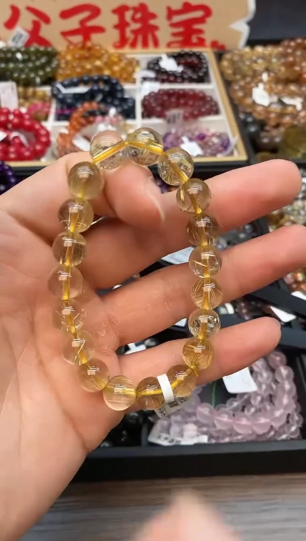 【闪购商品】水晶手链未镶嵌940 金发10mm