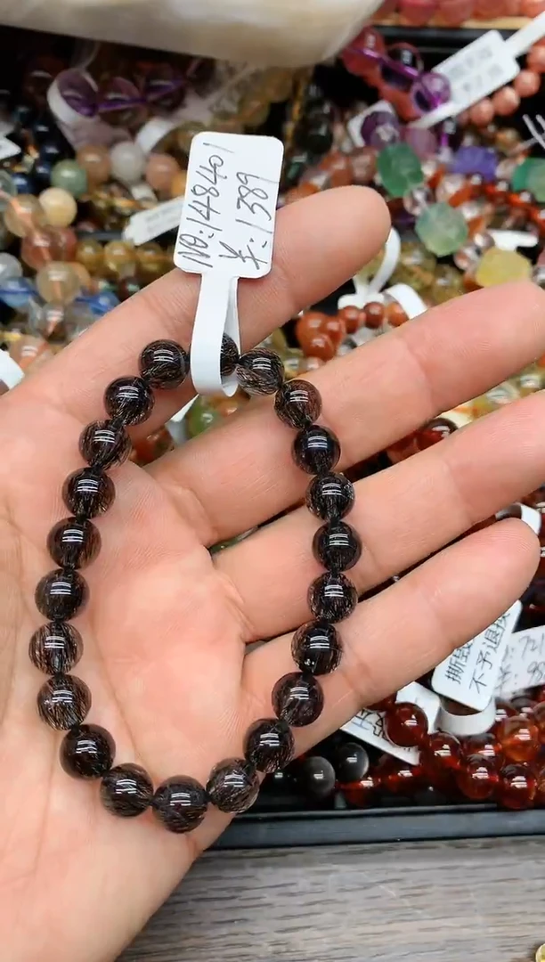 【闪购商品】水晶手链未镶嵌34 黑发 8mm