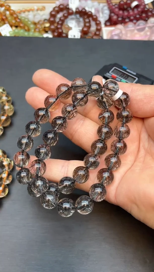【闪购商品】水晶手链未镶嵌23 黑发 10mm+ 多样性发其一