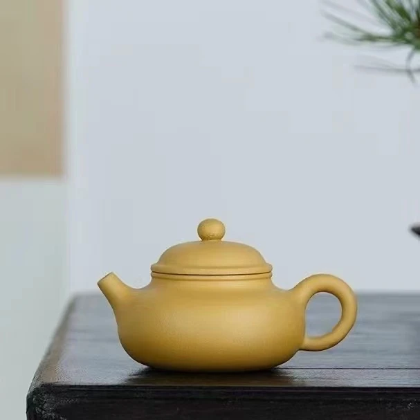 往夕紫砂-黄金段泥容天壶-200ml