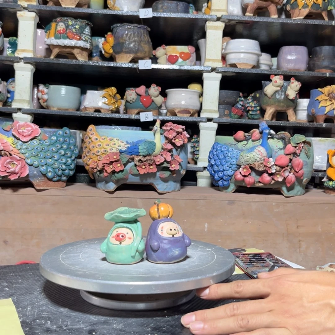 红陶?****1白狐花器多肉花盆