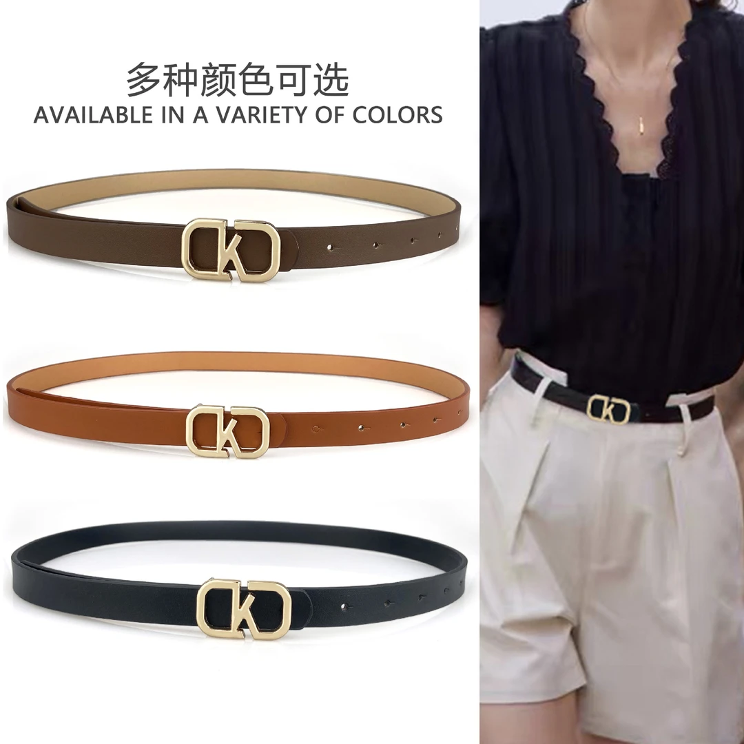 韩版女士腰带时尚百搭皮带字母扣西裤牛仔裙装饰裤带新品潮学生女