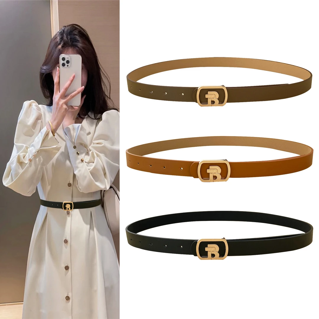 细款女士皮带时尚百搭裙子收腰显瘦简约装饰女士腰封新款腰带女