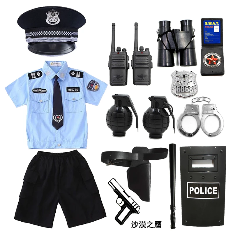 儿童男孩特种兵作战装备小警察玩具套装帽子衣服玩具套装警察梦想