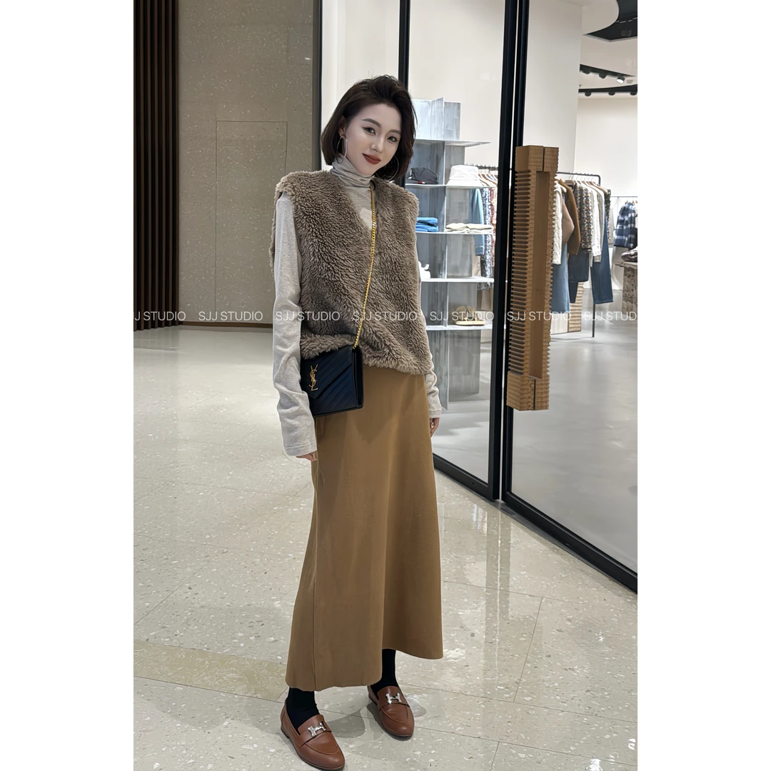 【娇娇私服订制】秋冬新款时尚百搭针织高腰半身裙0109#