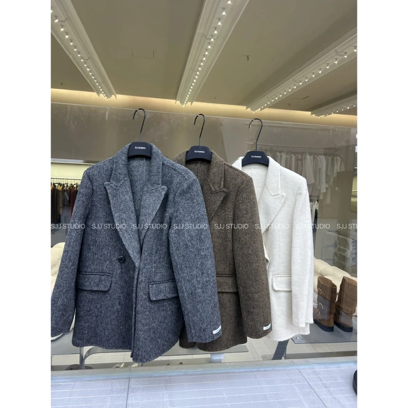 【娇娇私服订制】秋冬新款时尚高级双面呢西装大衣外套6812#