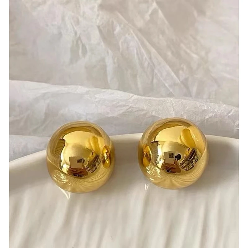 合金耳饰 【娇娇私服订制】立体小众设计感时尚圆球耳环2704#