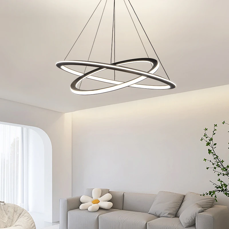 极简现代客厅灯2025年新款简约大气超亮餐厅灯网红吊灯