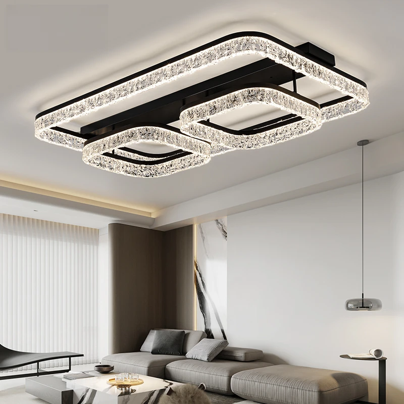 意式轻奢2024年新款冰裂纹设计师客厅灯led吸顶灯高端大气卧室灯