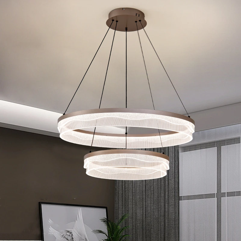 意式极简客厅吊灯2025新款高级感环形设计师轻奢大气创意餐厅灯