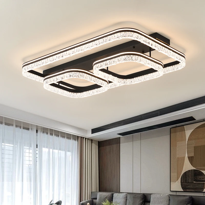 客厅吸顶灯2024年新款高端大气冰裂纹大灯高档超亮意式轻奢客厅灯