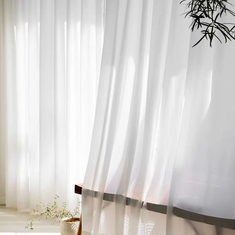 幻影纱防刮耐磨窗纱简约现代客厅卧室阳台上晒白纱