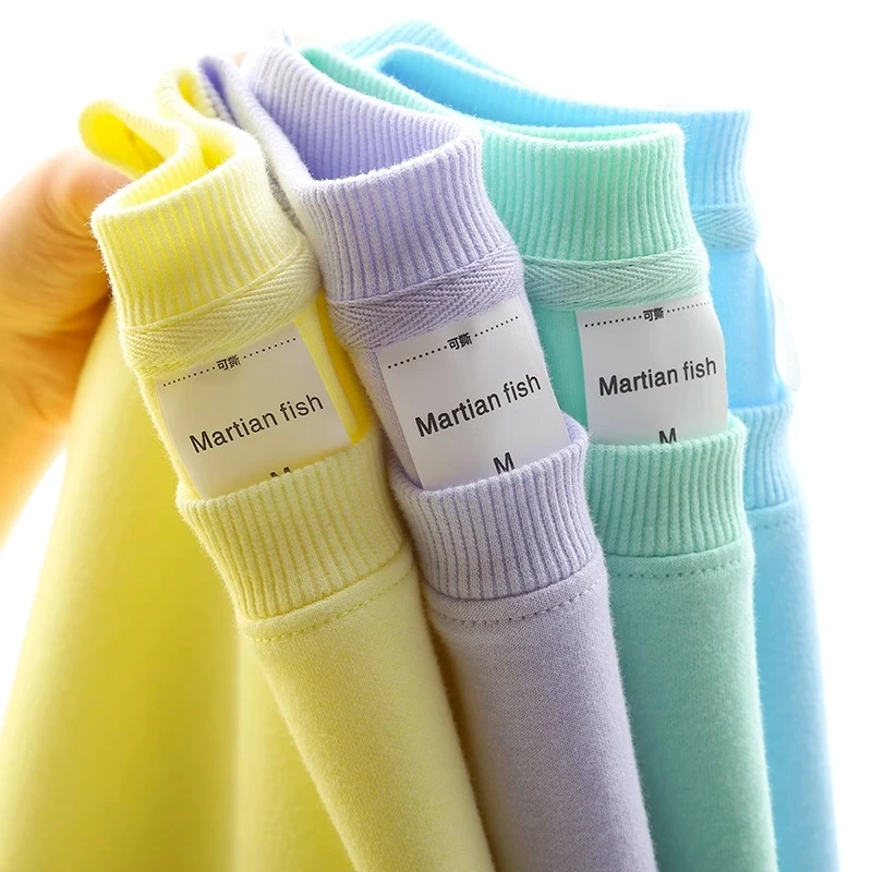 温柔治愈！马卡龙色系！高端简约300g重磅宽松百搭圆领卫衣女男秋