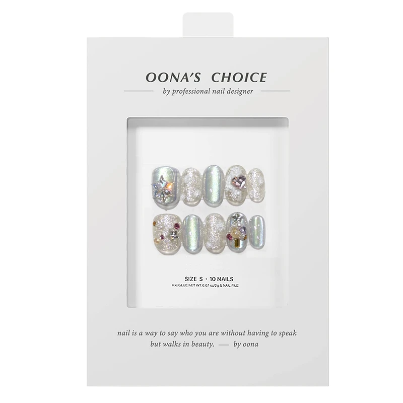 【冰雪奇缘】冬季全华钻雪花美甲真多麻玻璃珠猫眼高级显白穿戴甲