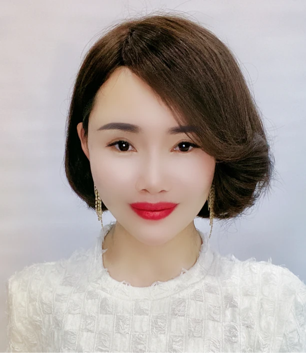 24号发型链接   全真发手工钩织  梨花头波波卷假发