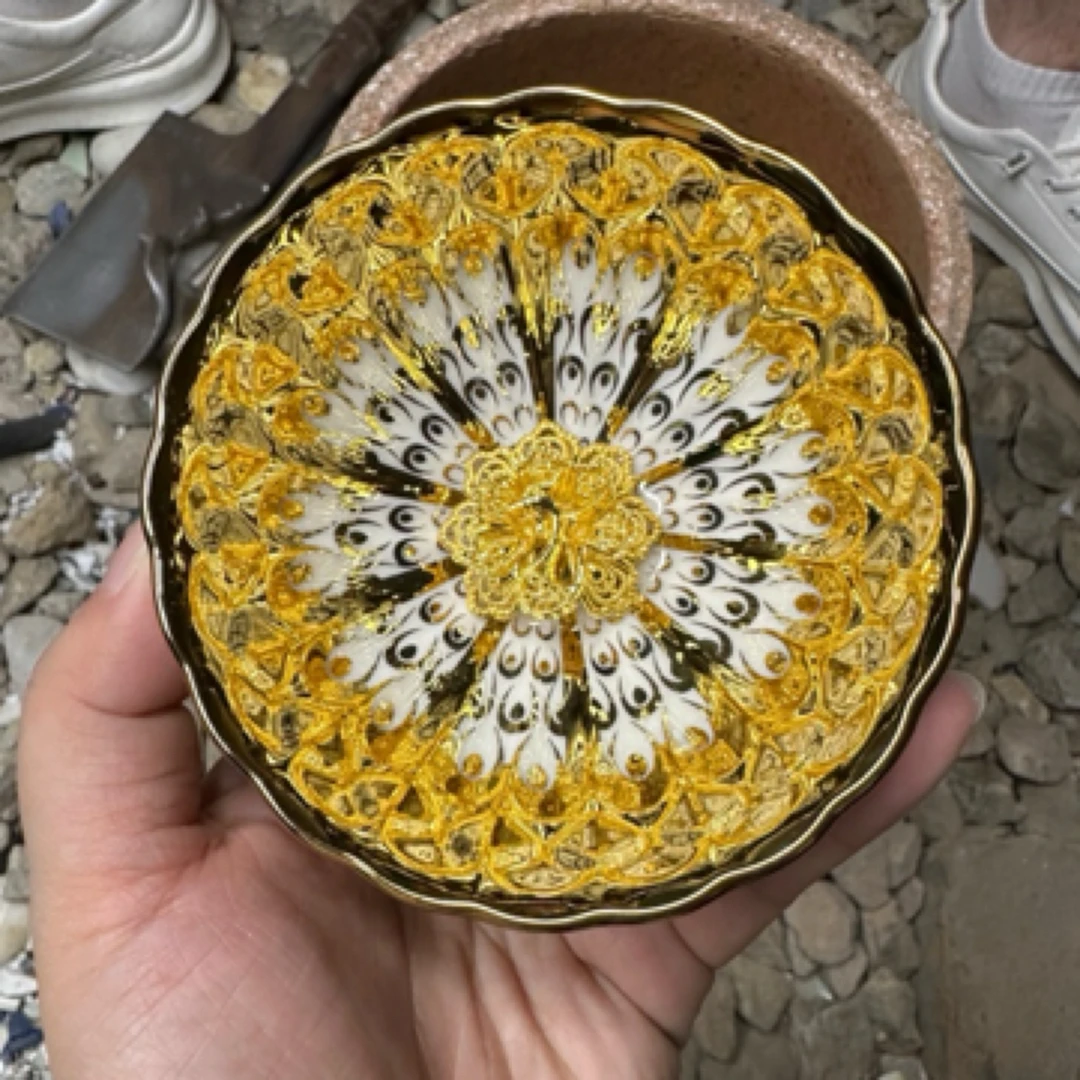 高端茶器 金玉满堂孔雀 主人杯by122