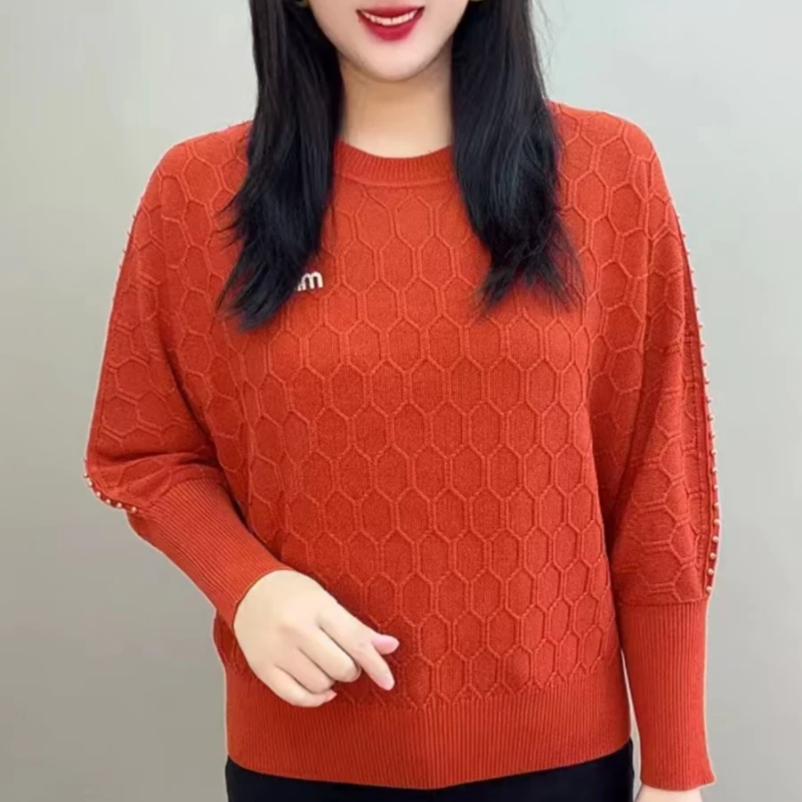 针织衫百搭减龄中老年妈妈秋冬款打底衫2025新款宽松显瘦保暖女装