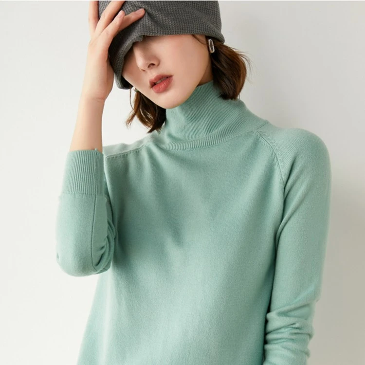 秋冬内搭加厚针织打底衫修身高领毛衣女长袖上衣新款时尚针织衫