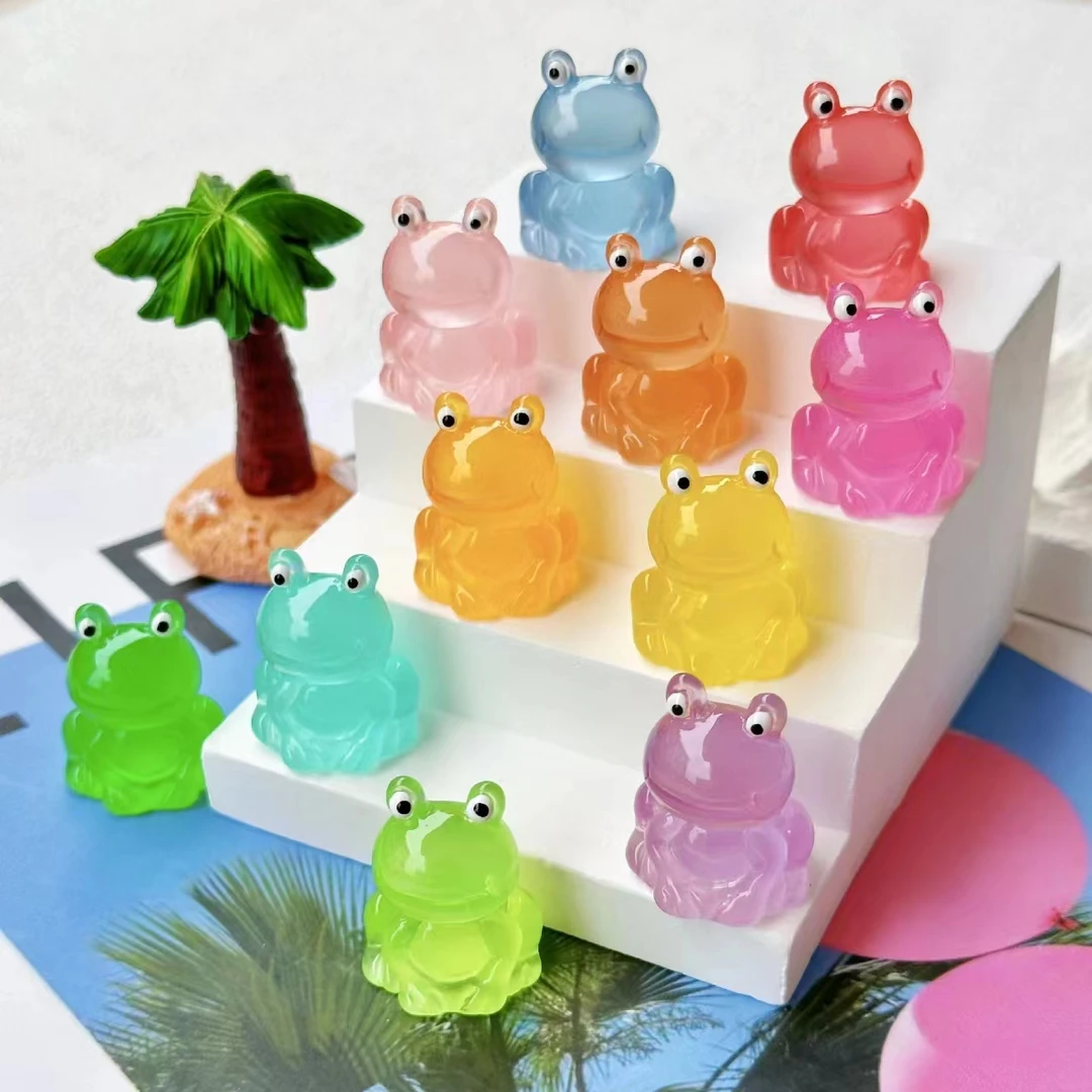 夜光十色大青蛙树脂diy手工配件饰品