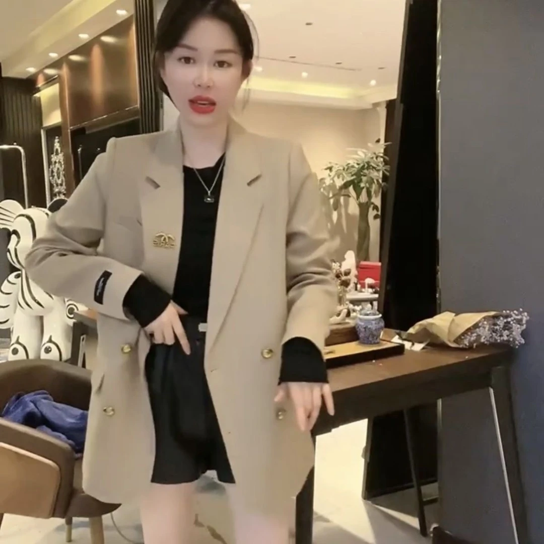 网红爆款时尚外套女秋季新款气质小香风职业通勤高端宽松显瘦西装