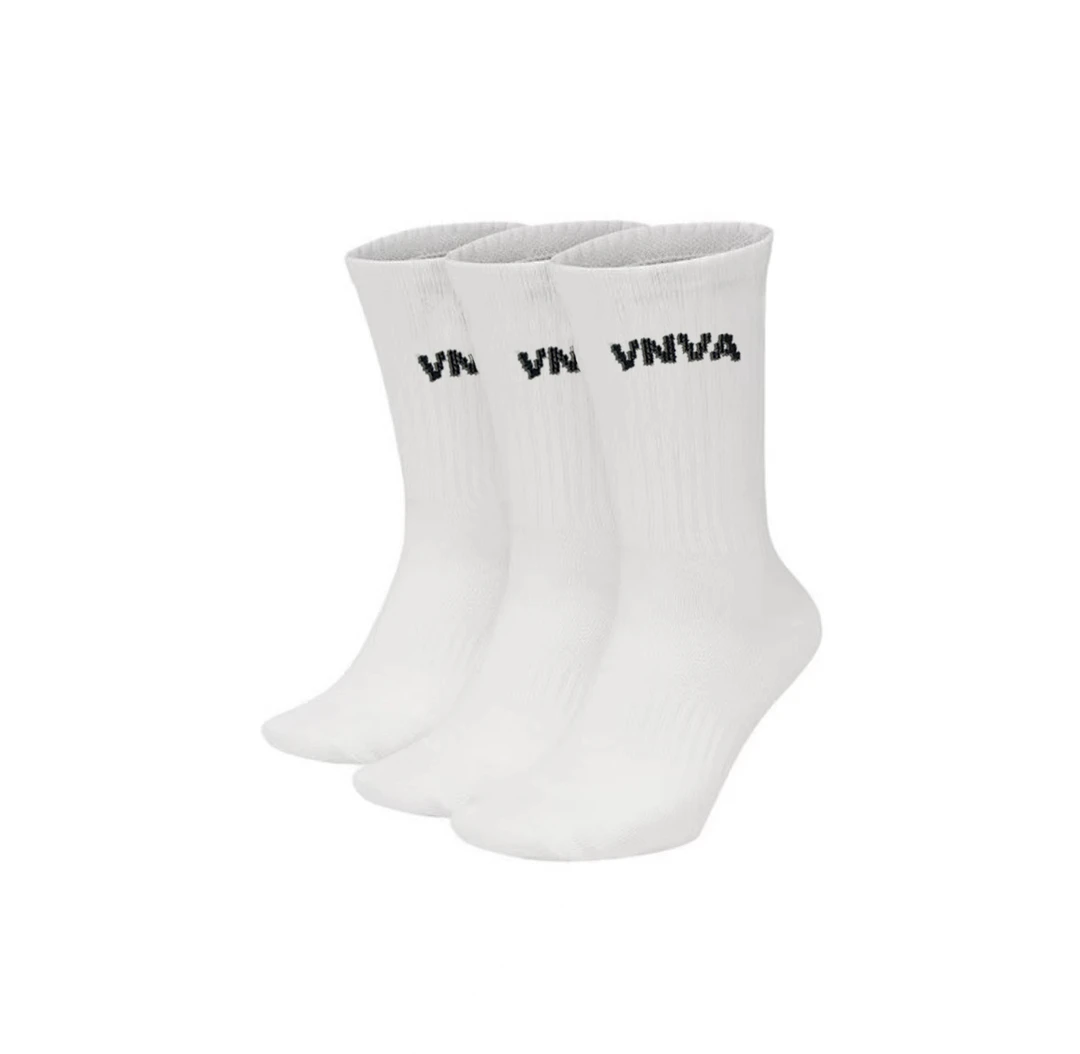 一代长筒毛巾底训练跑步马拉松装备中筒心动运动袜（一卡三双）