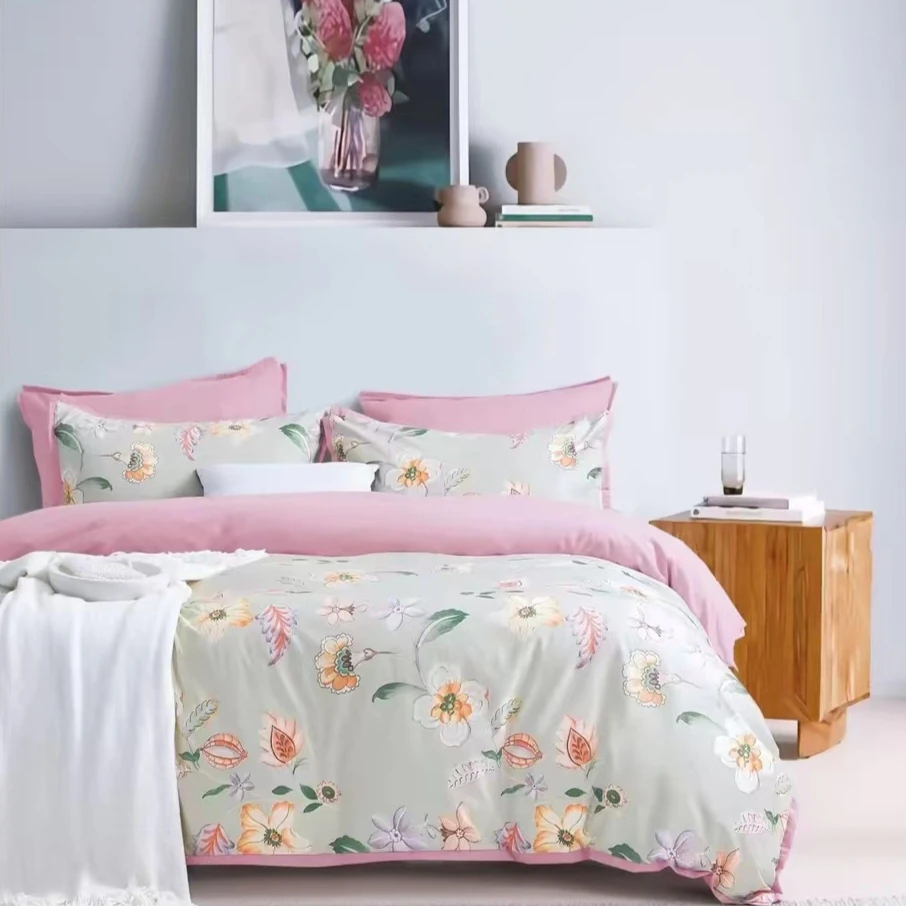 时尚亲肤御宝棉磨毛斜纹印花四件套枕套床上用品床单被罩床品轻奢