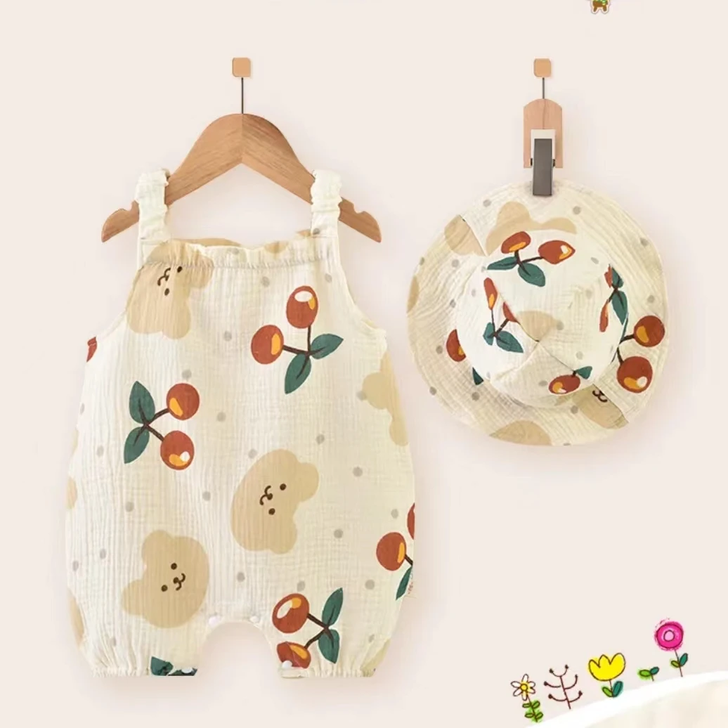 婴儿包屁衣印花婴童护肚满印碎花女童幼儿纯棉宝宝新生儿