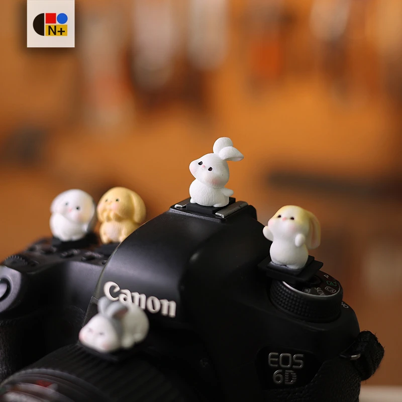 N+PARK 可爱兔兔子创意相机热靴盖相机装饰热靴防尘盖保护可爱文
