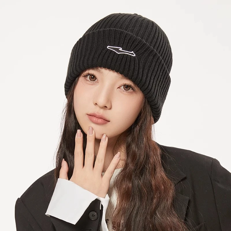 鸿星尔克帽子女冬季韩版防寒保暖毛线帽运动针织帽子时尚网红冷帽