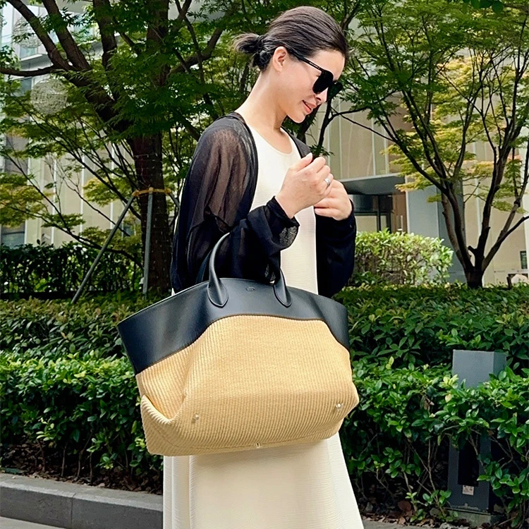 ZZ·DANGDANG【永恒经典】编织度假风通勤大容量托特包百搭14024128