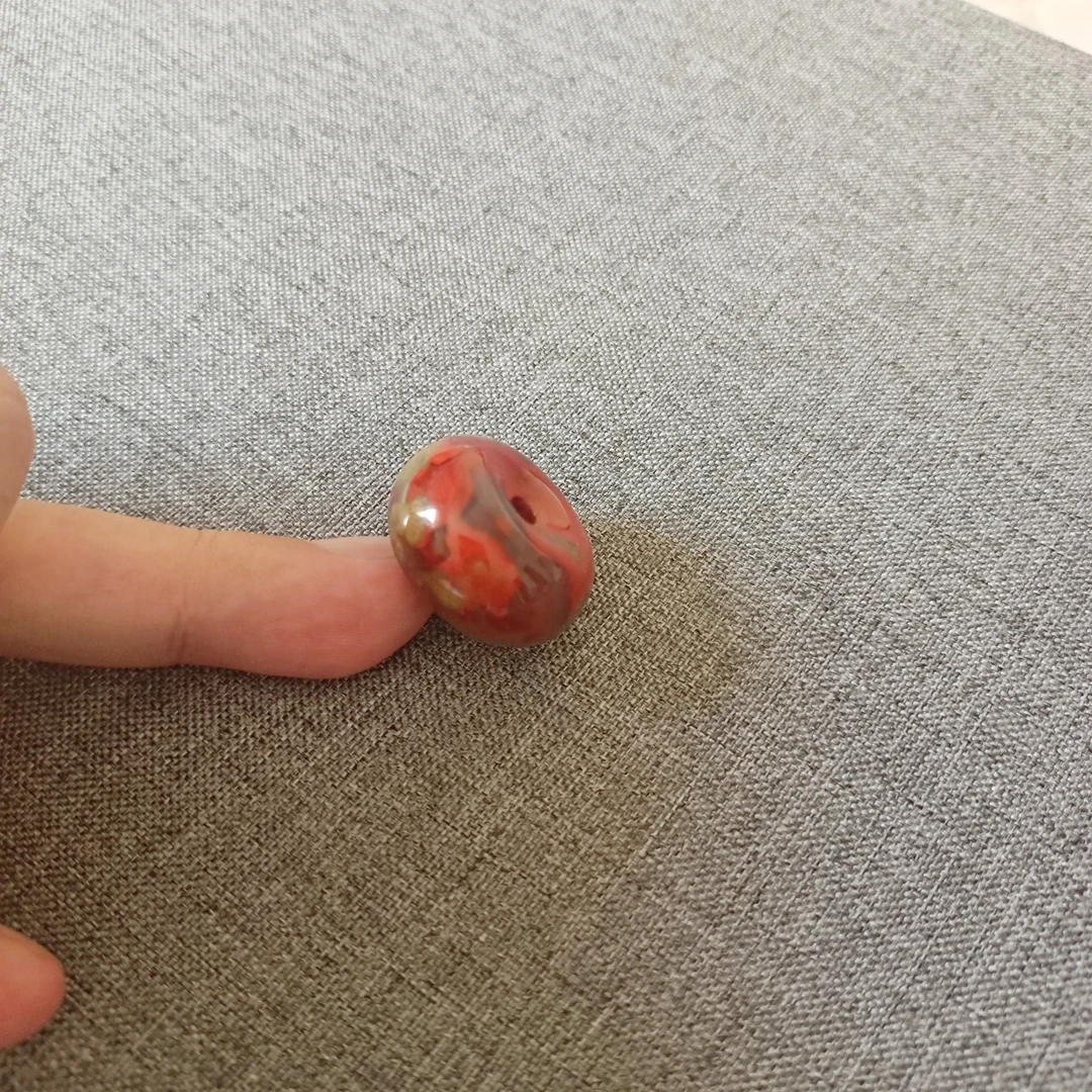 天然战国红玛瑙平安扣挂件颈饰吊坠珠宝首饰玉佩25.2/14mm