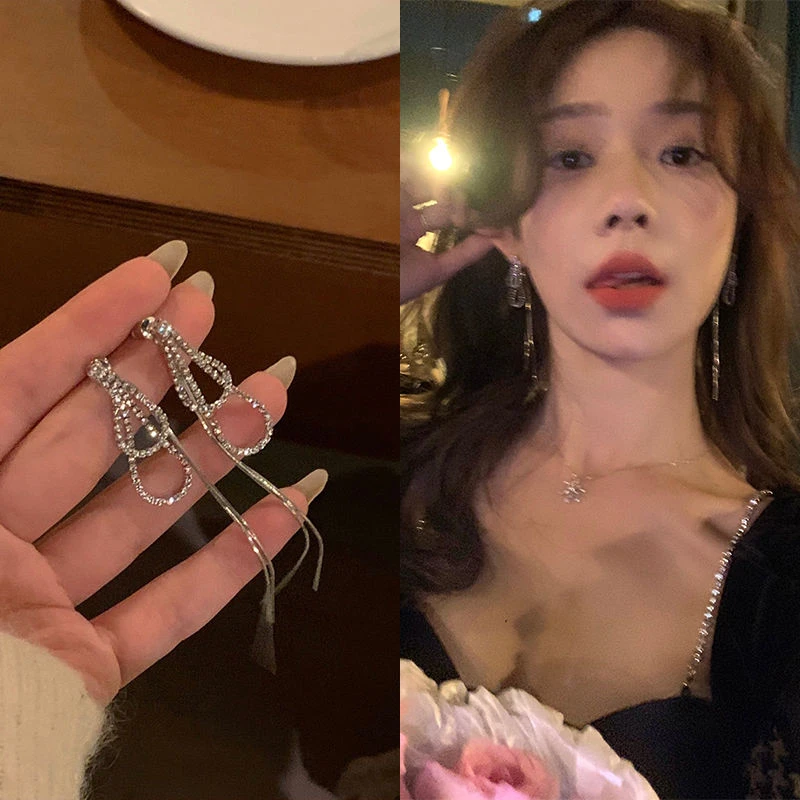 【蜜桃茶】美貌聚焦ins风流苏耳环长款女轻奢高级感气质春夏耳饰潮
