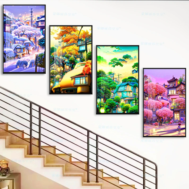 【进口棉布】正品蒙娜丽莎皇室十字绣人间四季春夏秋冬2024新款