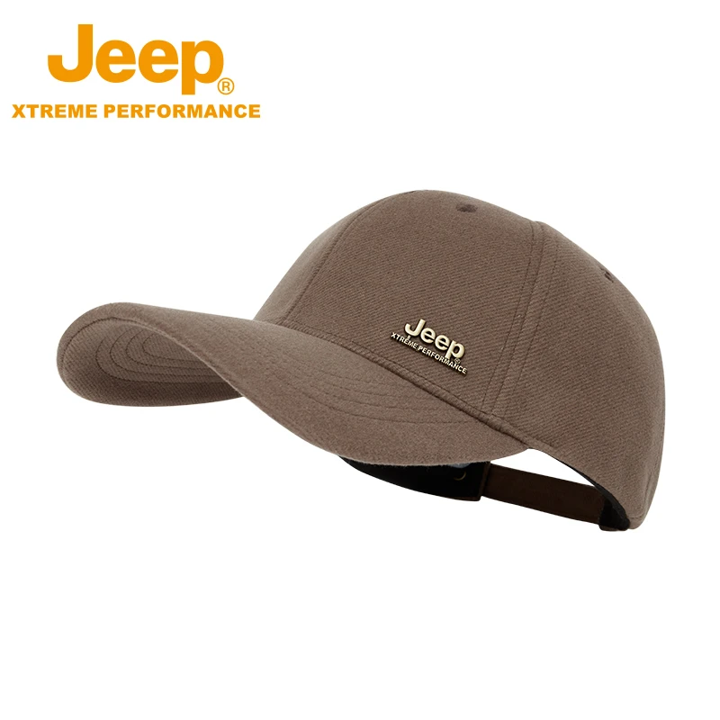 JEEP/吉普棒球帽秋冬新款鸭舌帽立体挺括可调节头围帽子速干止汗