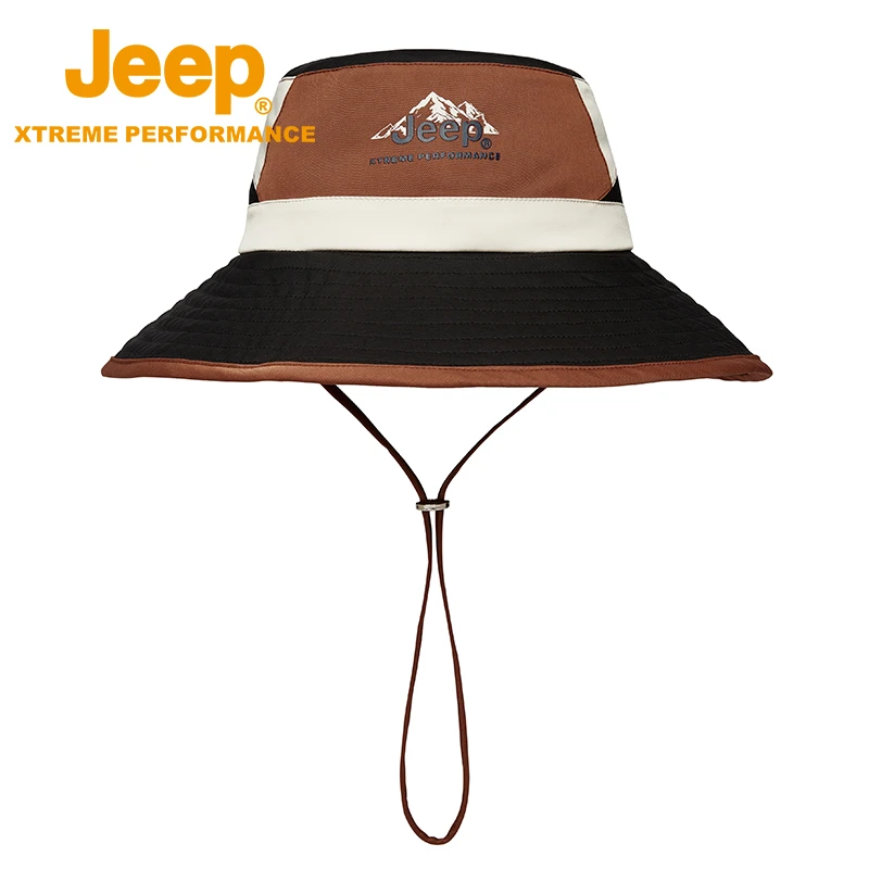 JEEP/吉普渔夫帽夏季遮阳户外太阳帽大檐透气钓鱼防晒双面防晒帽