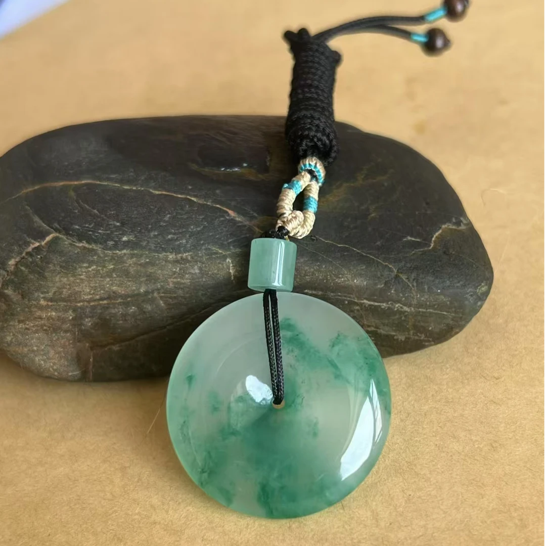 平安扣天然玉石非洲翠高冰飘绿飘花的 福利款 多样性发其一