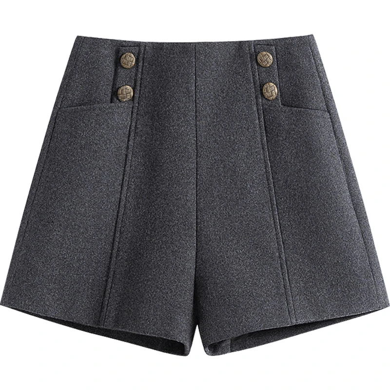 丝柏舍2025春装新款女高腰宽松短款阔腿复古显瘦休闲裤S43B6973K