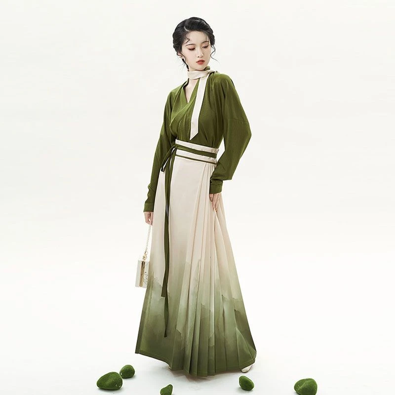 织造司原创明制汉服[捻茶]大明马面裙高端国风明朝欧若风