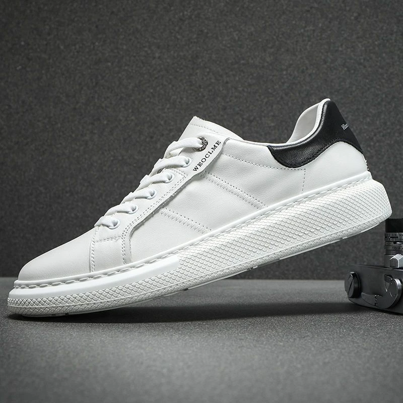 板鞋休闲男皮鞋小白鞋薄款百搭轻便透气运动休闲鞋韩版时尚潮鞋